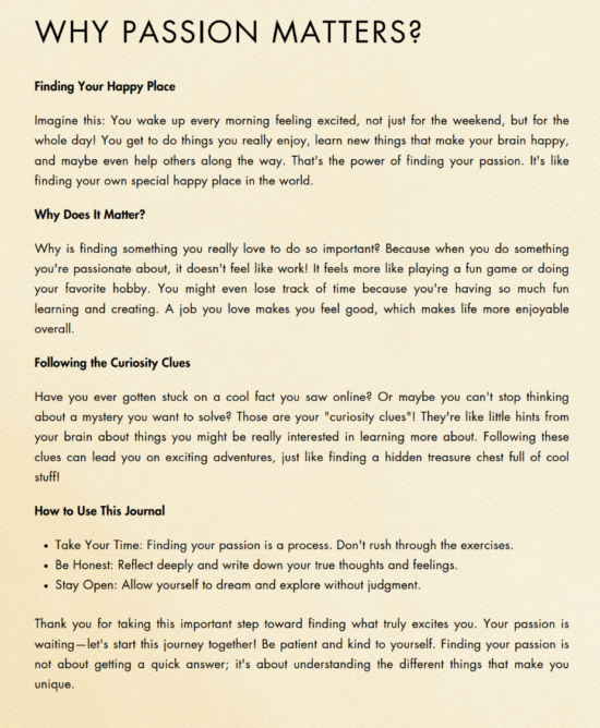 Find Your Passion-Workbook #2
