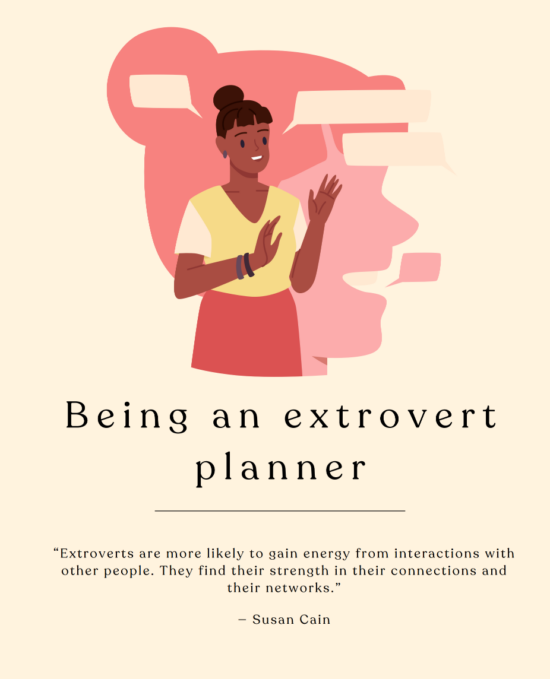 Being an Extrovert Planner