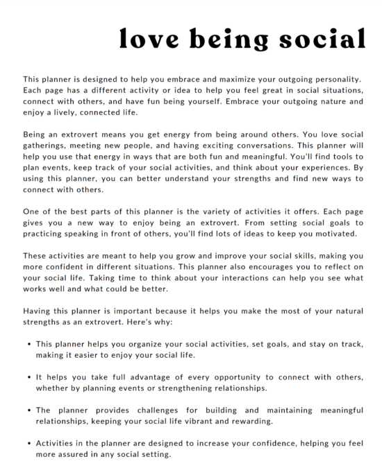 Being an Extrovert Planner