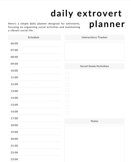 Being an Extrovert Planner