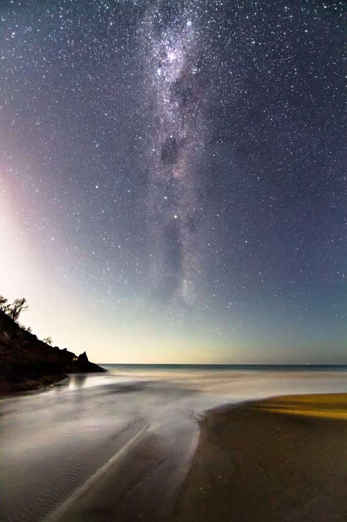 Milky Way and Endless Stars Over the Ocean in Australia